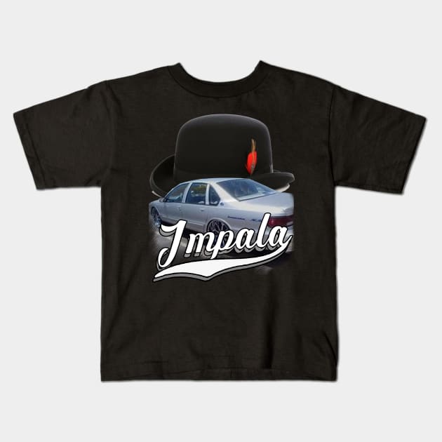 Impala SS Derby Bowler Hat Kids T-Shirt by Black Ice Design